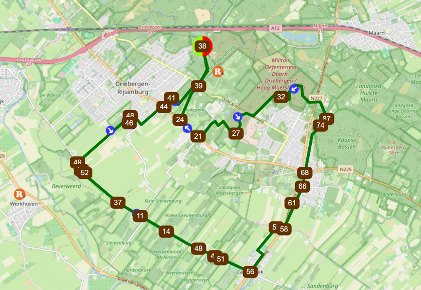 Afbeelding van wandelroute Utrechtse Heuvelrug